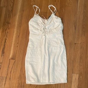 Lace up mini dress